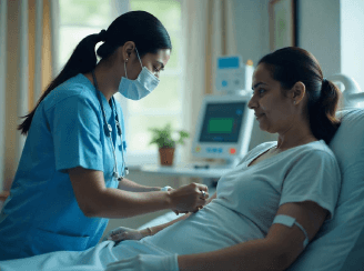 IV INFUSION (Cannula already in place)